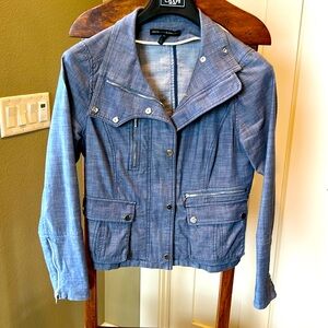 WHBM Jean bomber jacket
